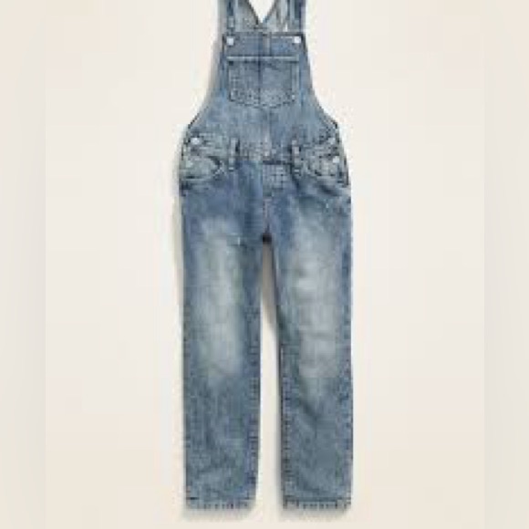 Distressed Acid-Wash Jean Overalls for
Girls | Old Navy - Picture 2 of 8